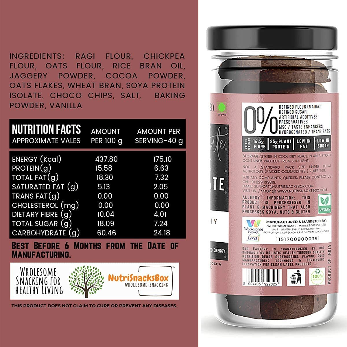 Dark Chocolate Cookies, 150g