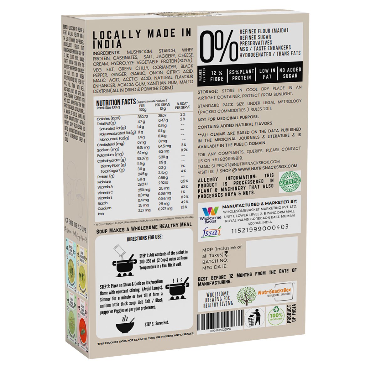Italian Mushroom Soup, 100g