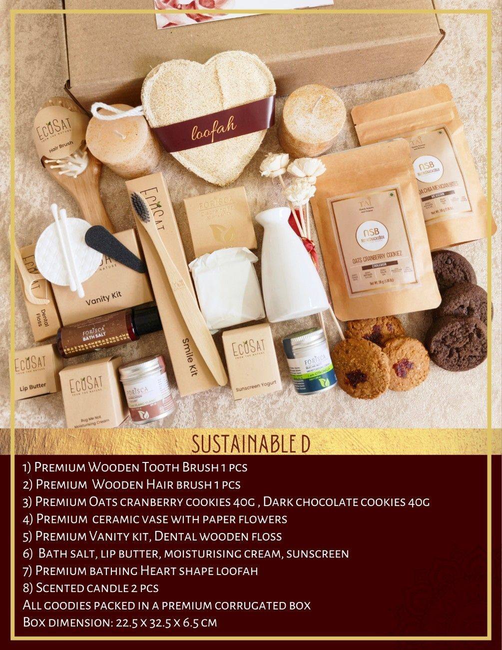NutriSnacksBox Premium Sustainable Self Care Gift Hamper for Birthday, Mother's Day
