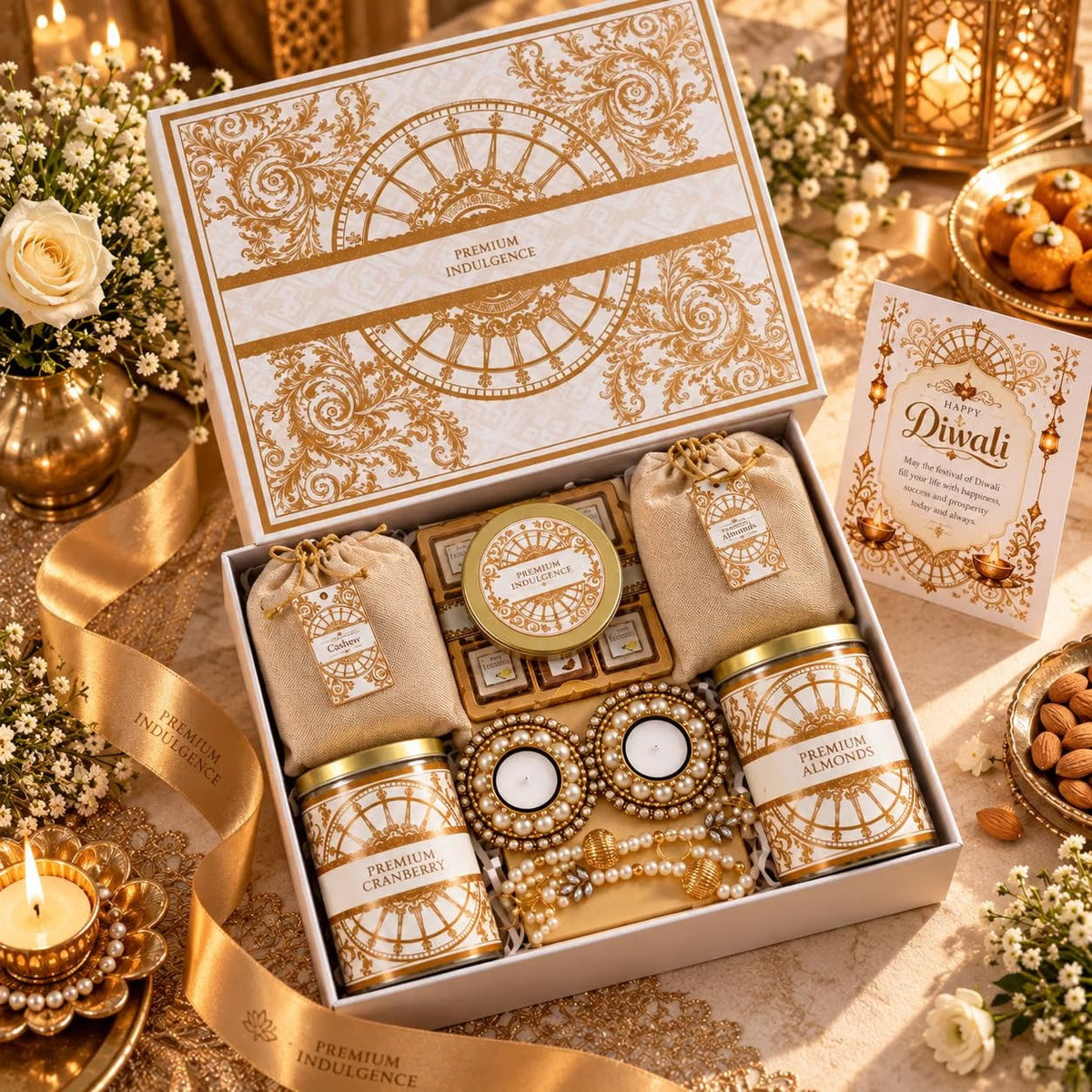 NutriSnacksBox Imperial Prestige Diwali Gift Hamper with 13 Gift Items