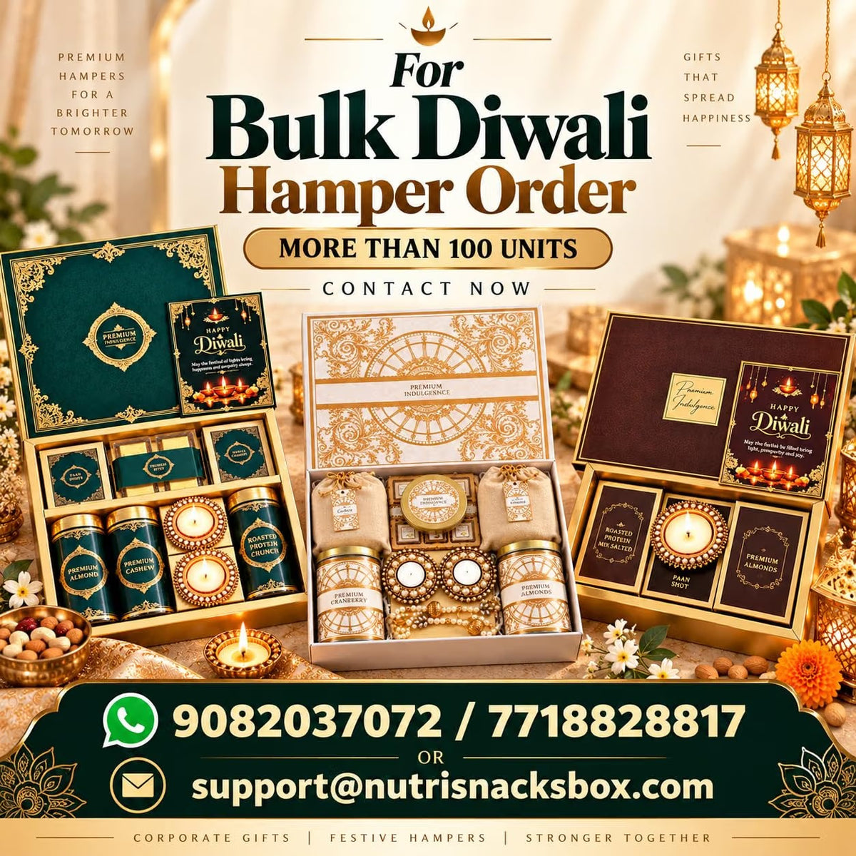 NutriSnacksBox Imperial Prestige Diwali Gift Hamper with 13 Gift Items