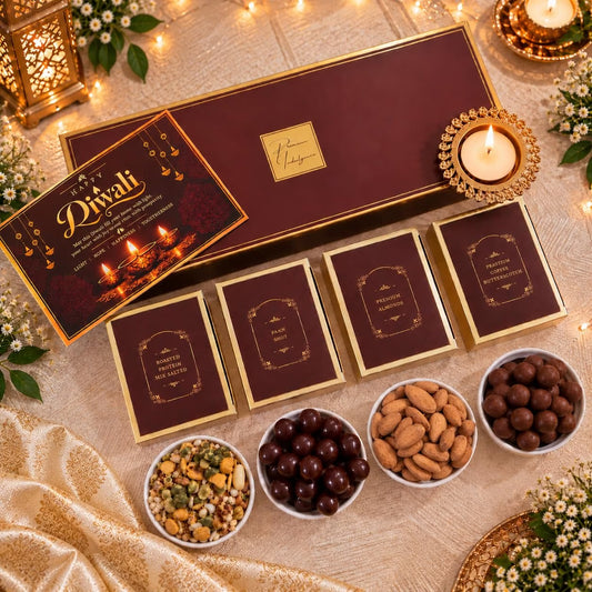 NutriSnacksBox Luxury Brown Diwali Gift Box
