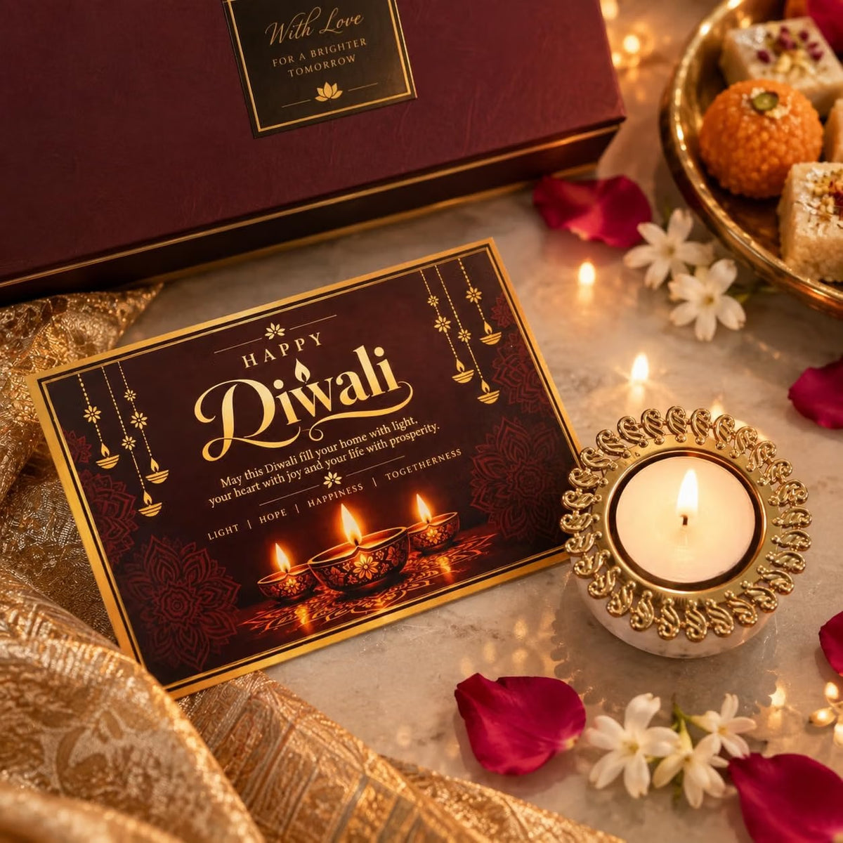 NutriSnacksBox Luxury Brown Diwali Gift Box
