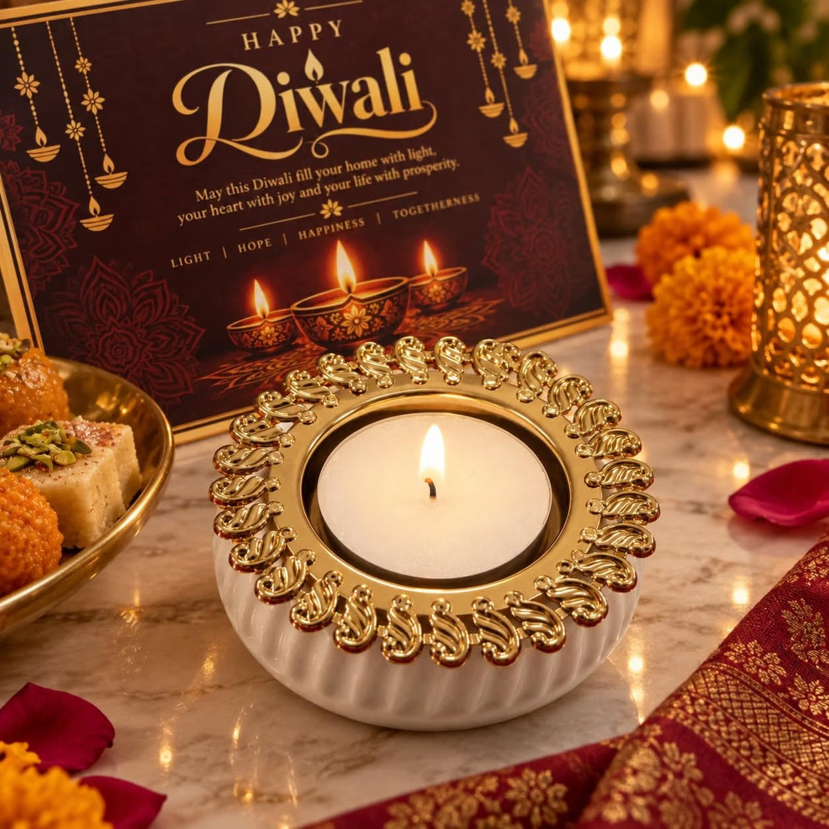 NutriSnacksBox Luxury Brown Diwali Gift Box
