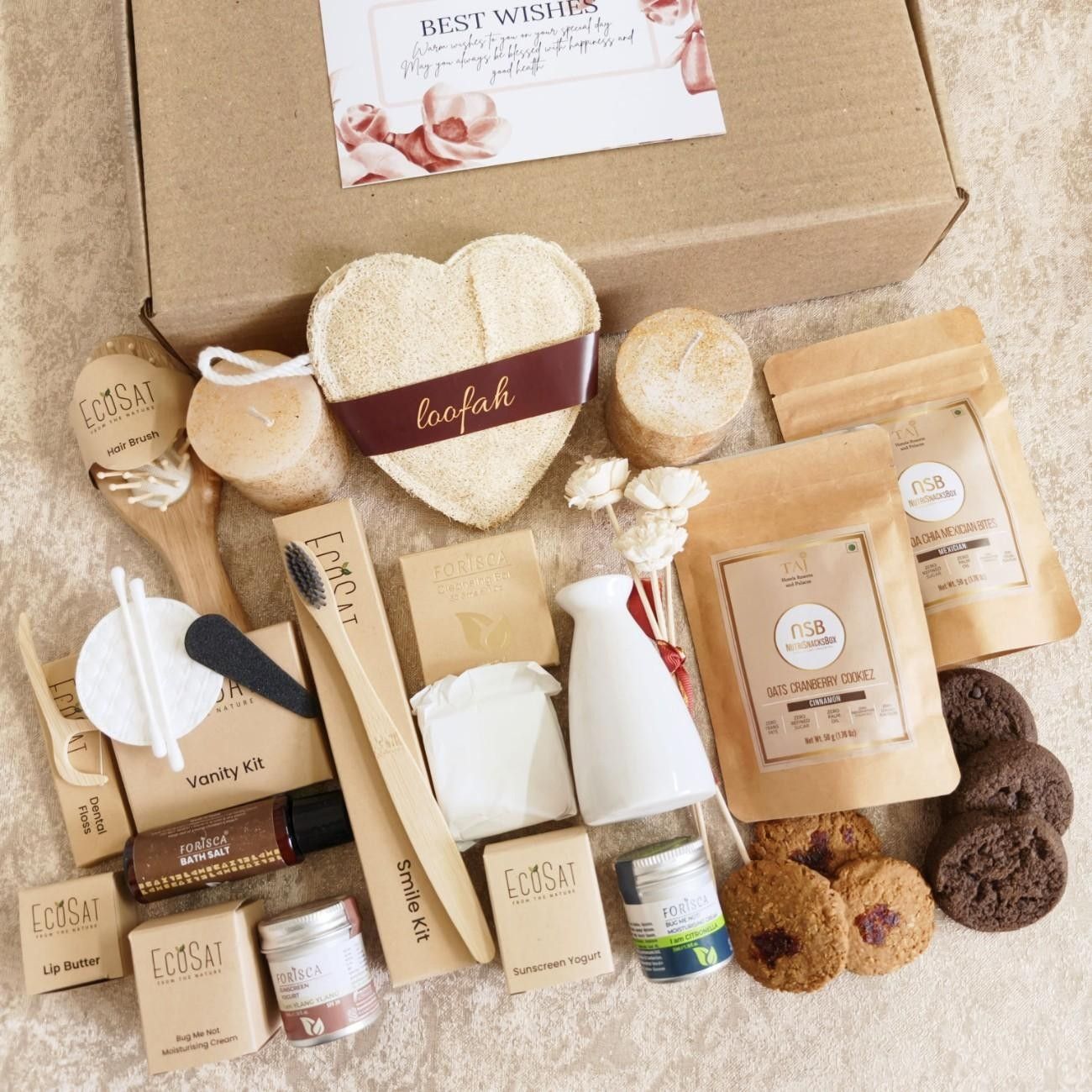 NutriSnacksBox Premium Sustainable Self Care Gift Hamper for Birthday, Mother's Day